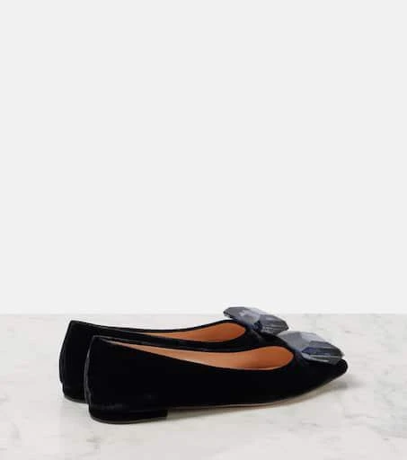 Gianvito Rossi Jaipur velvet ballet flats 2