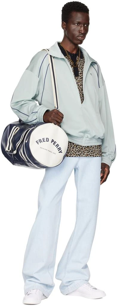 Fred Perry Navy & White Classic Barrel Duffle Bag 4