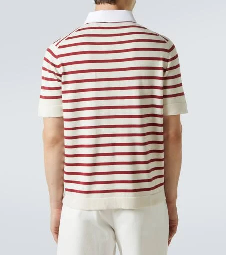Brunello Cucinelli Striped cotton polo shirt 4