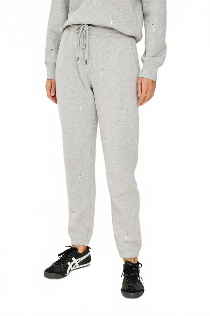 Rails Kingston Sweatpant In Heather Grey Martini Embroidery