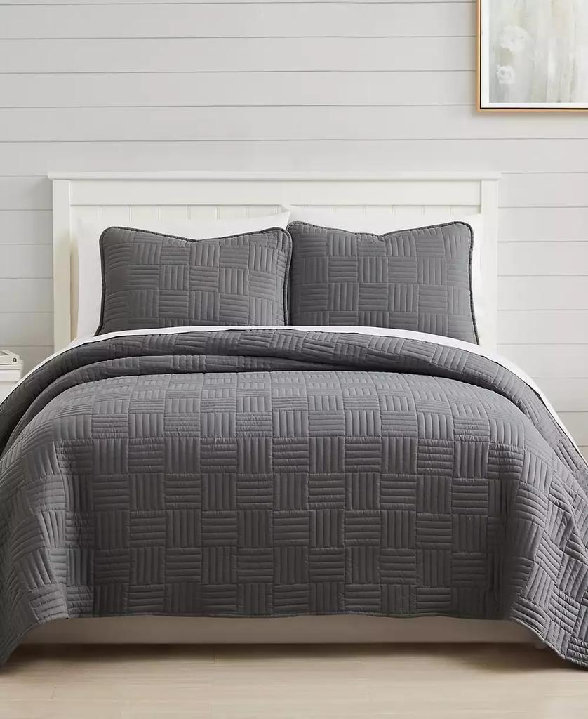SOUTHSHORE FINE LINENS Grid 3-Pc. Quilt Set