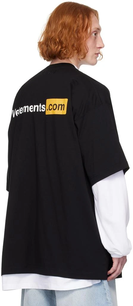 Vetements Black XXX Logo T-Shirt 3