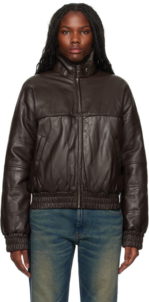 【最終値下げ】épine leather jacket brown epine épine レザージャケット brown - メルカリ