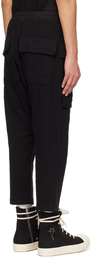 Rick Owens Black Creatch Cropped Cargo Pants 3