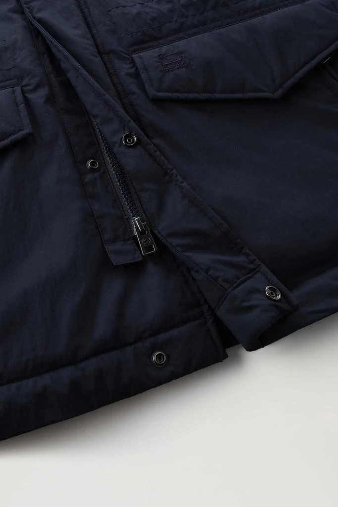 Woolrich Ripstop Field Jacket with Sherpa Wool Lining - Men - Blue 5