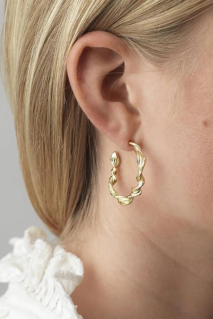 ANNI LU Seaweed Hoop In Gold 2