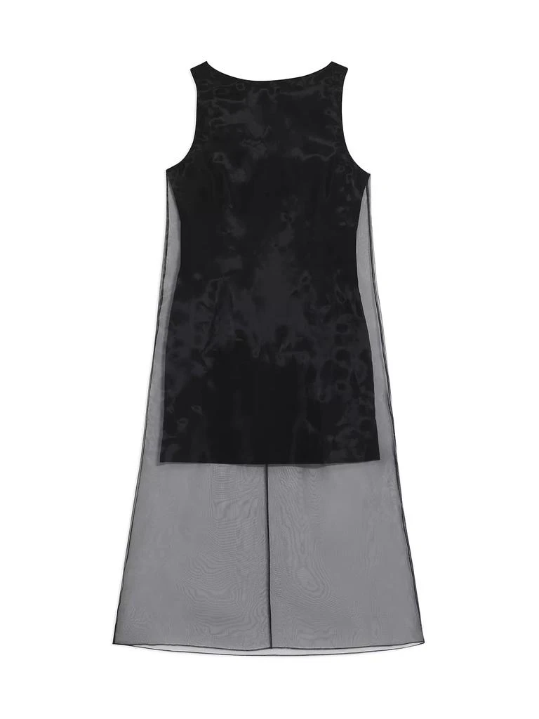 Theory Sleeveless Linen-Blend Organza Dress 1