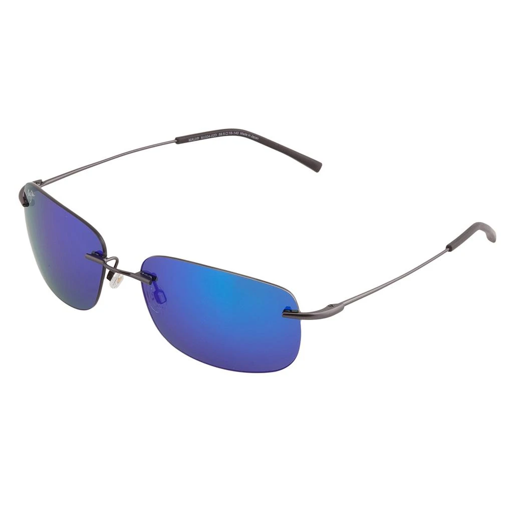 Maui Jim Maui Jim Ohai Blue Hawaii Rectangular Unisex Sunglasses B334-02D 59.5 3