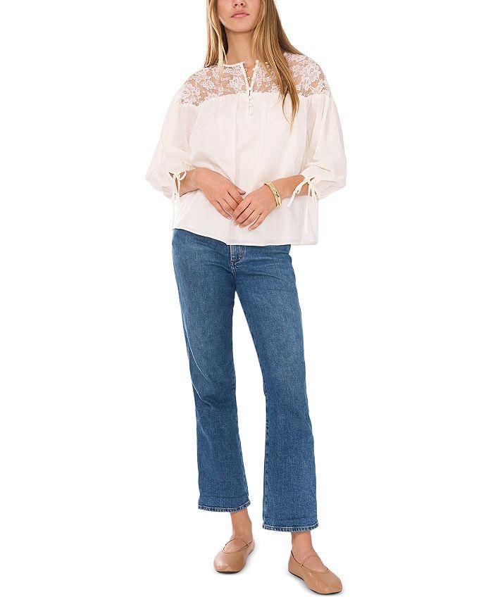1. State Lace Trim Blouse