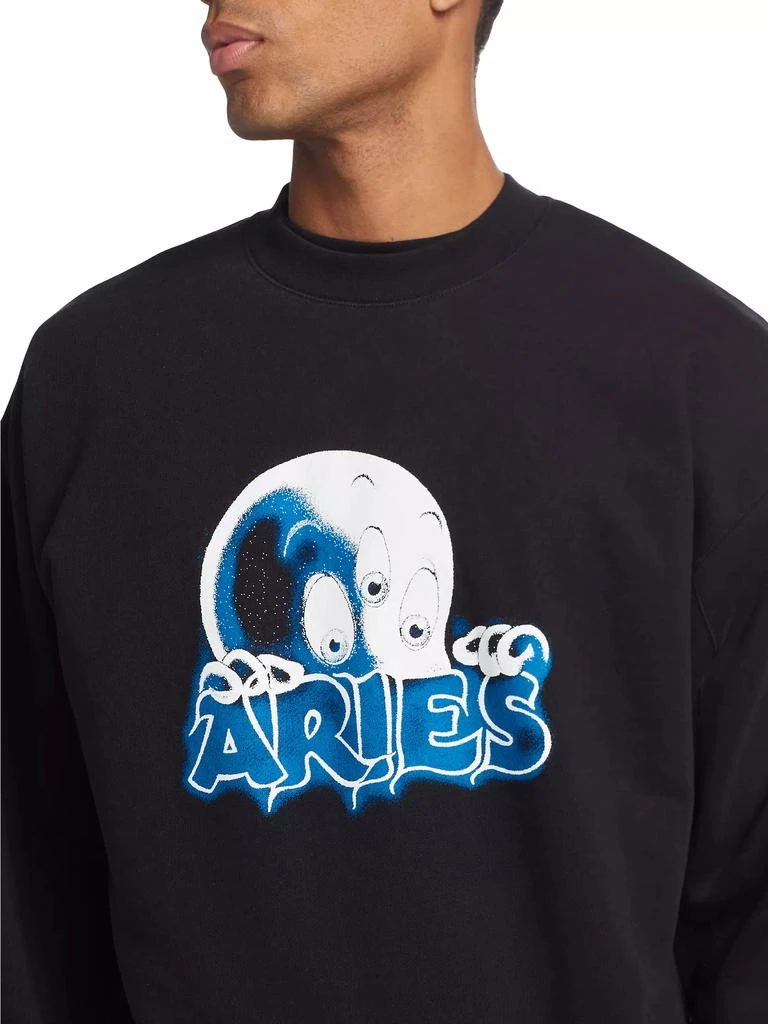 Aries Kasper Logo Cotton Sweater 5