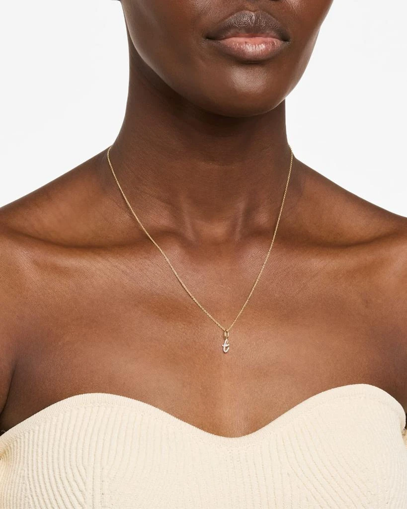 STONE AND STRAND Diamond Cursive Initial Necklace 2