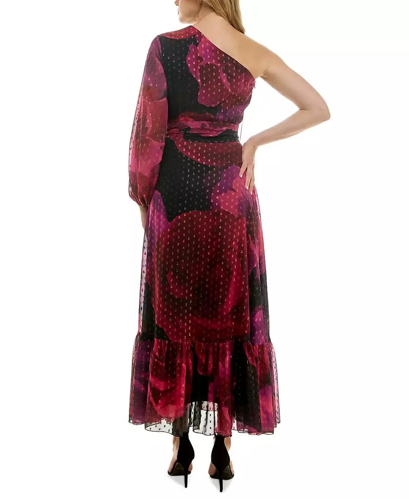 Taylor Women's Printed One-Shoulder Maxi Dress 3