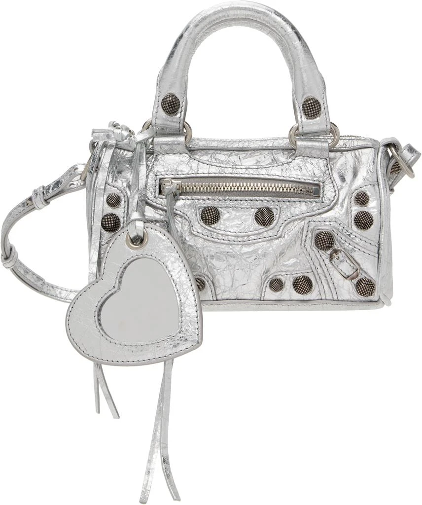 Balenciaga Silver 'Le Cagole' Nano Duffle Bag 1