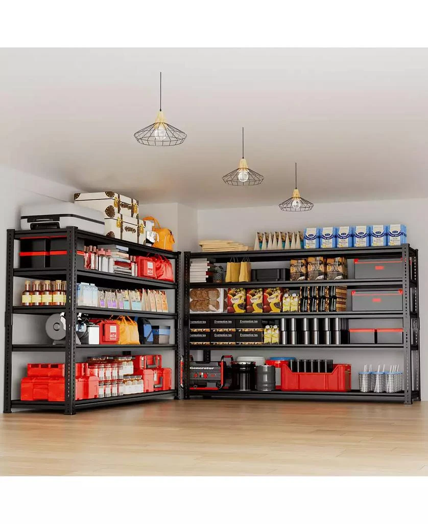 Lovmor 5-Tier 60 in W x 78 in H x 24 in D Adjustable Solid Plate Heavy Duty Metal Shelving Unit 5