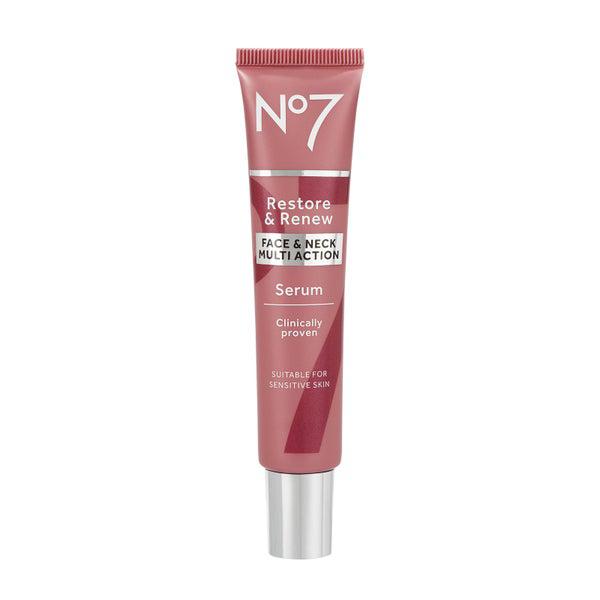 No7 Restore & Renew Multi Action Face & Neck Serum (Various Sizes)