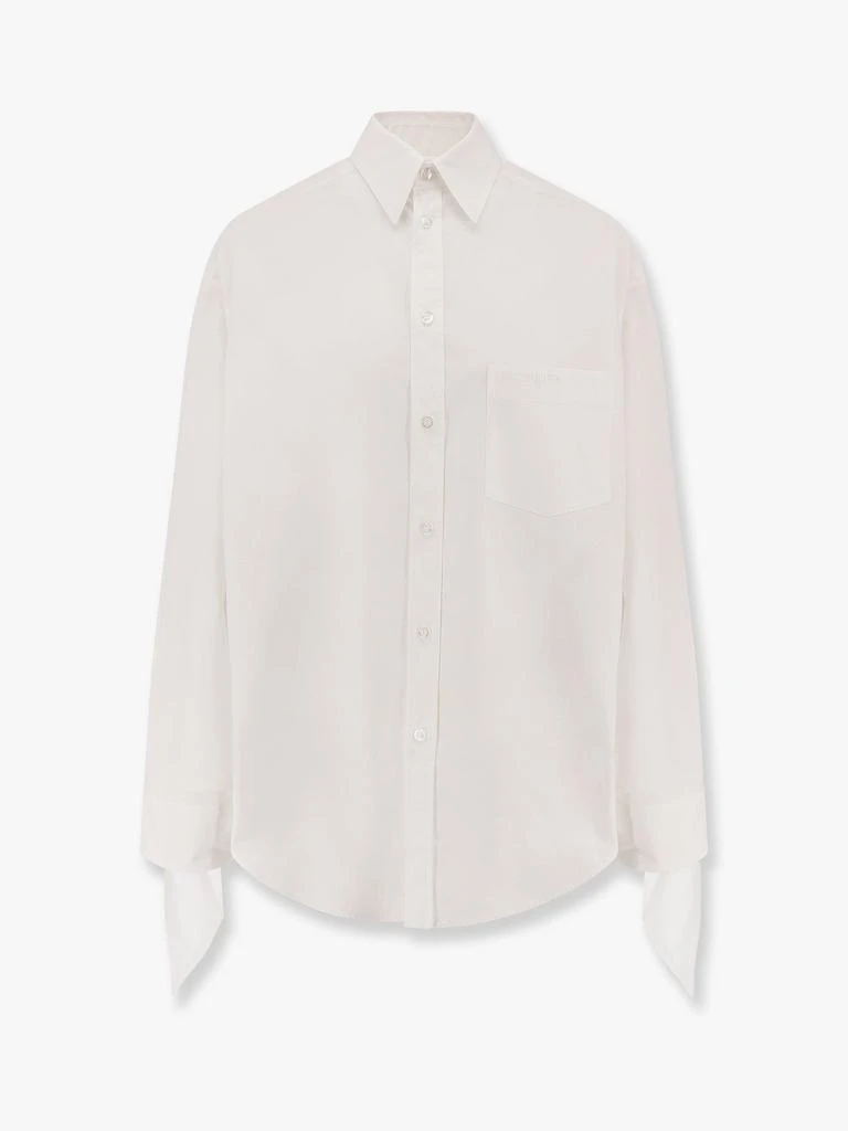 Balenciaga Oversize cotton shirt with knotted details from Nugnes 1920