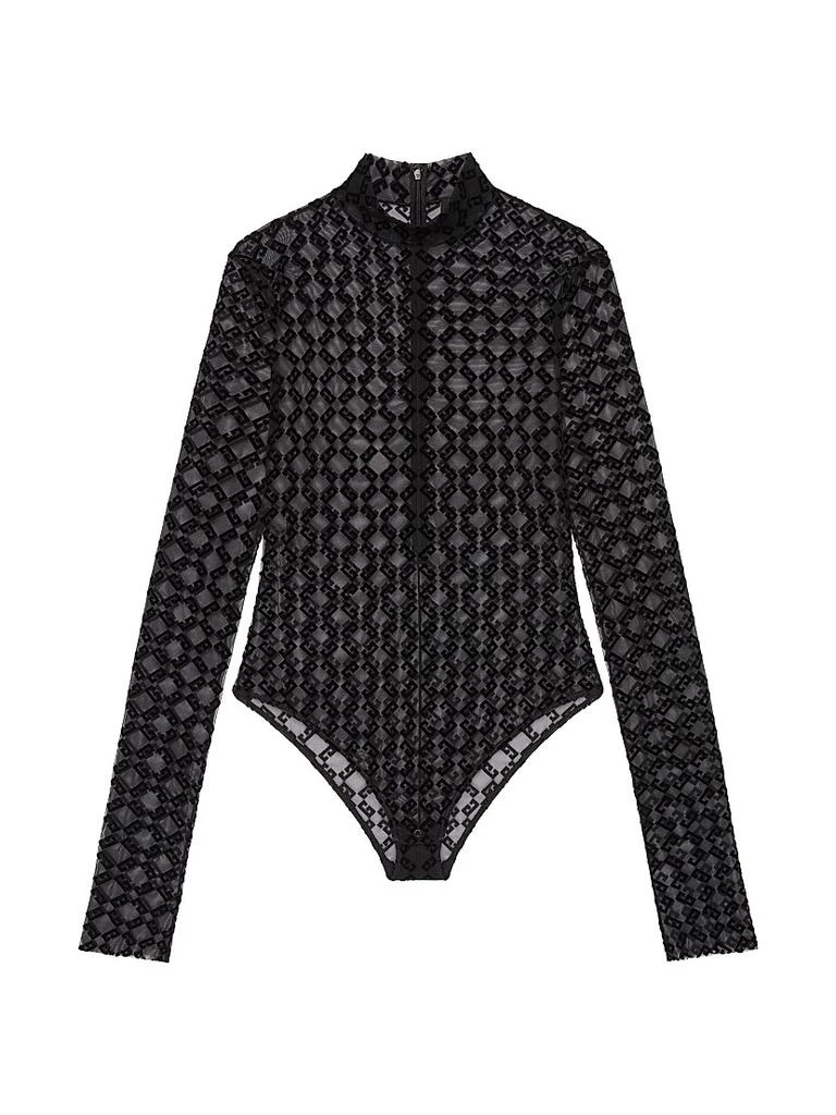 Givenchy Bodysuit in Monogram Tulle 1