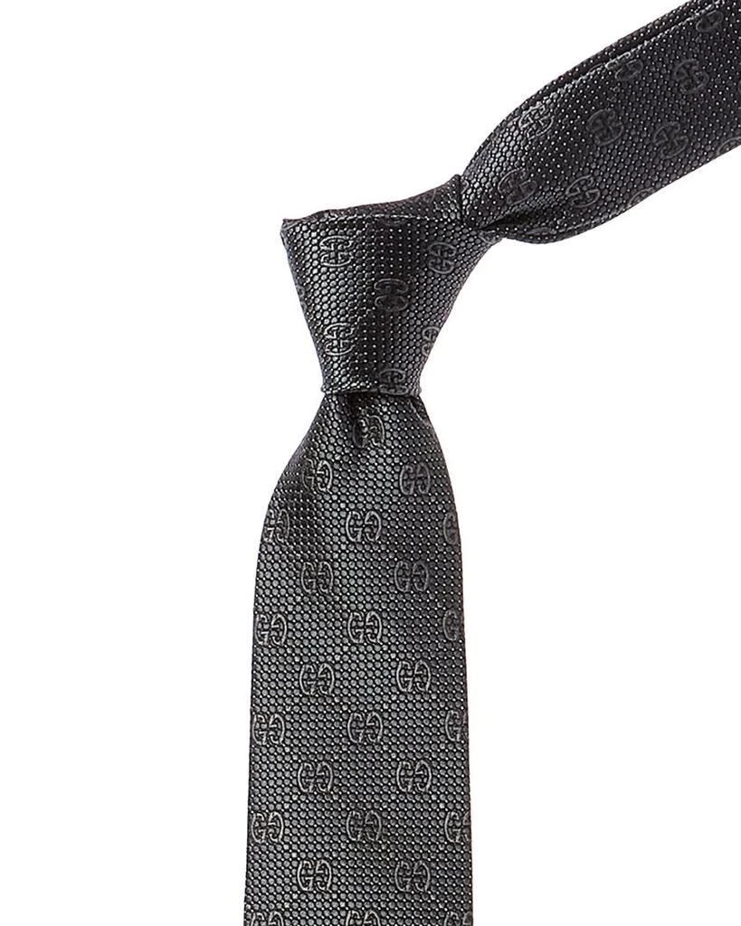 Gucci Gucci Grey GG Silk Tie 1