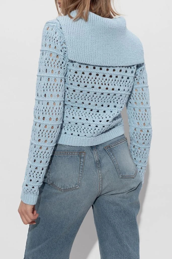 Ganni Ganni Cardigan With Logo Patch 4