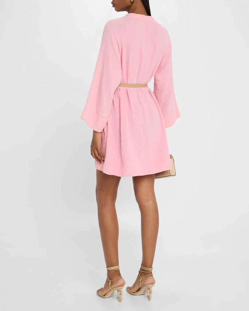 XIRENA Carlotta Belted Gauzy Mini Dress 3