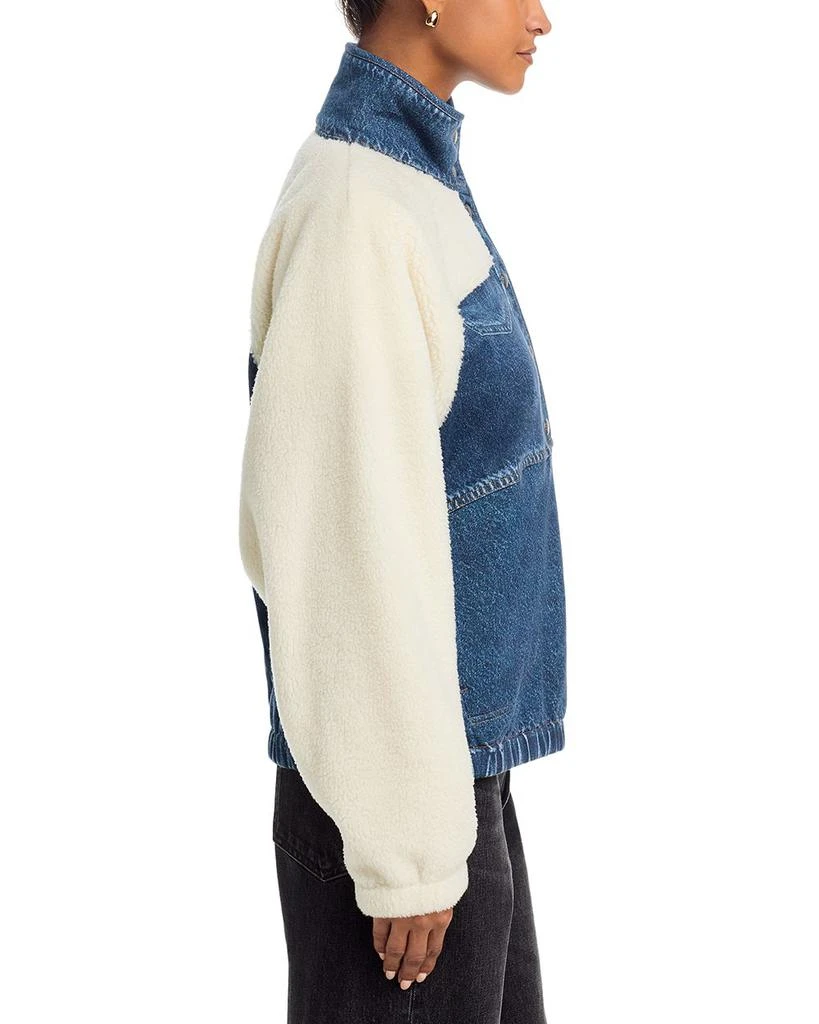 Rag 
Bone Miramar Fleece Cotton Terry Sherpa Pullover 5