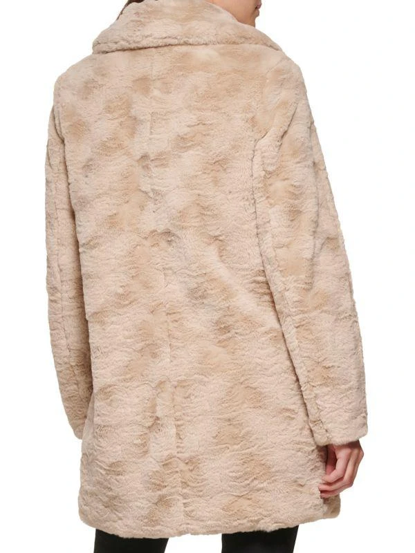 Kenneth Cole Textured Faux Fur Coat 2
