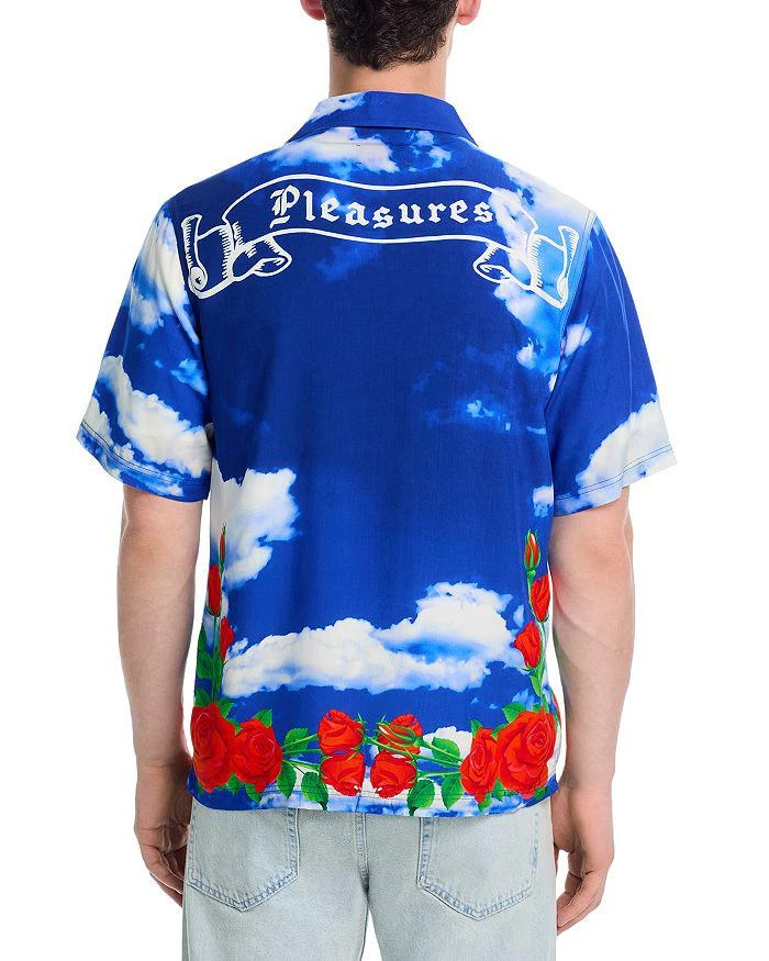 Pleasures White Horse Regular Fit Printed Camp Shirt 3