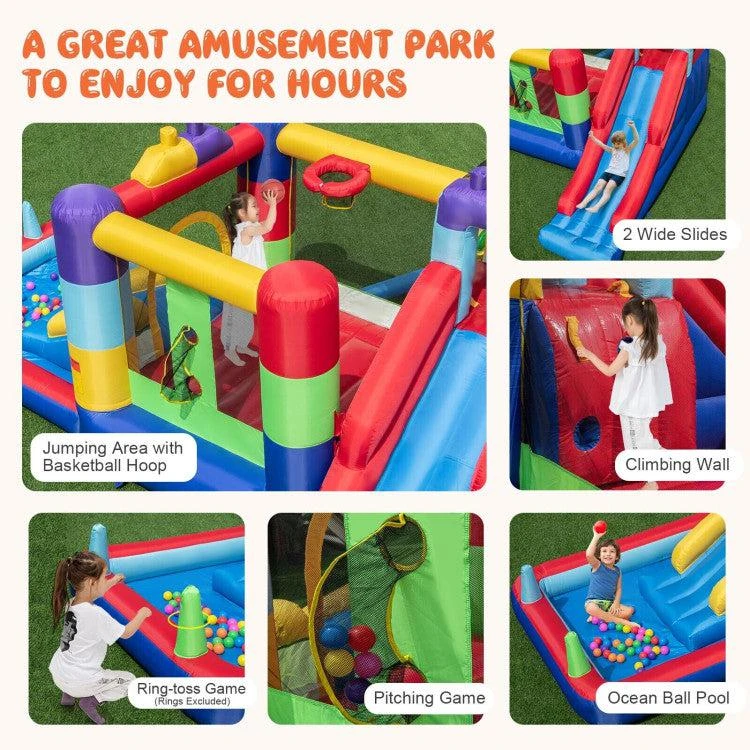 Hivvago Inflatable Bounce House with 680W Blower and Ball Pit 5