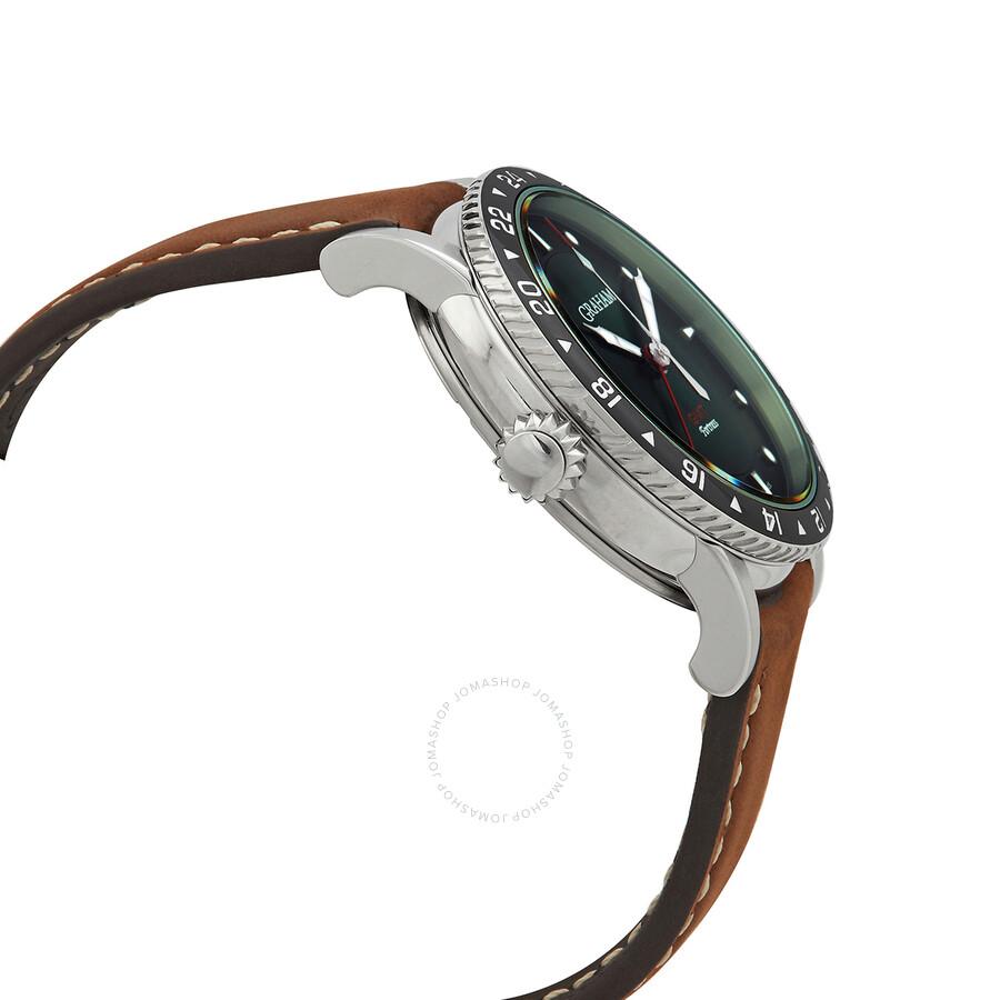 Graham’s Fortress GMT Automatic Green Dial Men's Watch 2FOBC.G02A