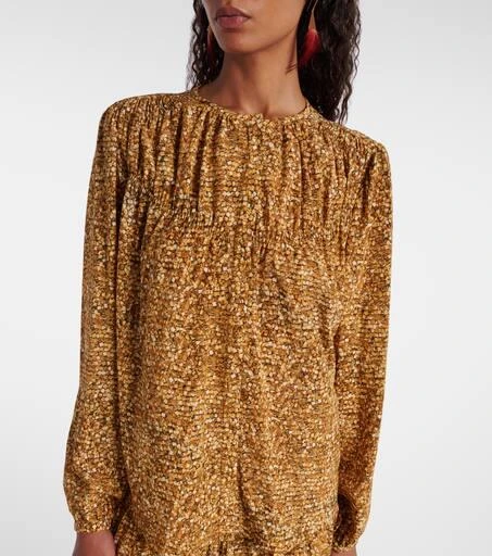 Isabel Marant Sally printed silk-blend blouse 6