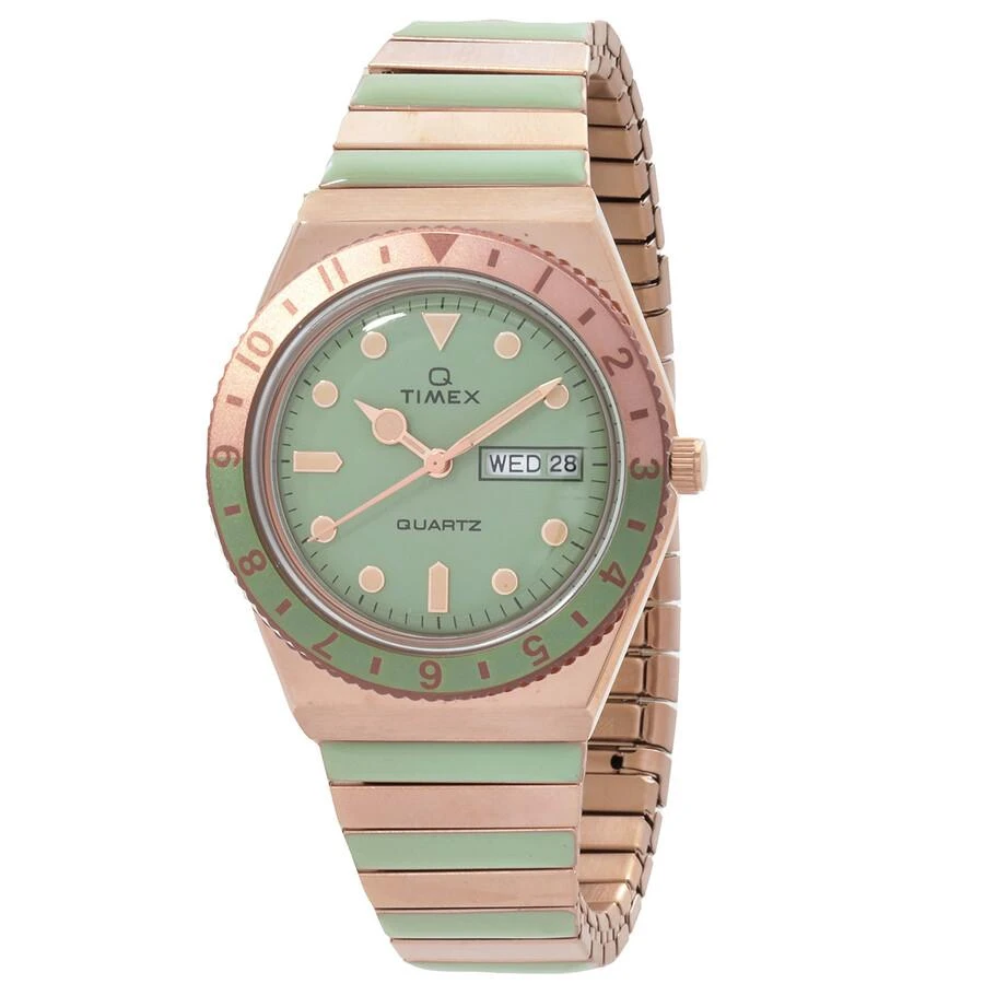 Timex Timex Q Timex Malibu Quartz Green Dial Ladies Watch TW2V38700VQ