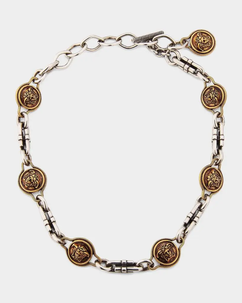 Versace Novantatre Medusa Link Necklace