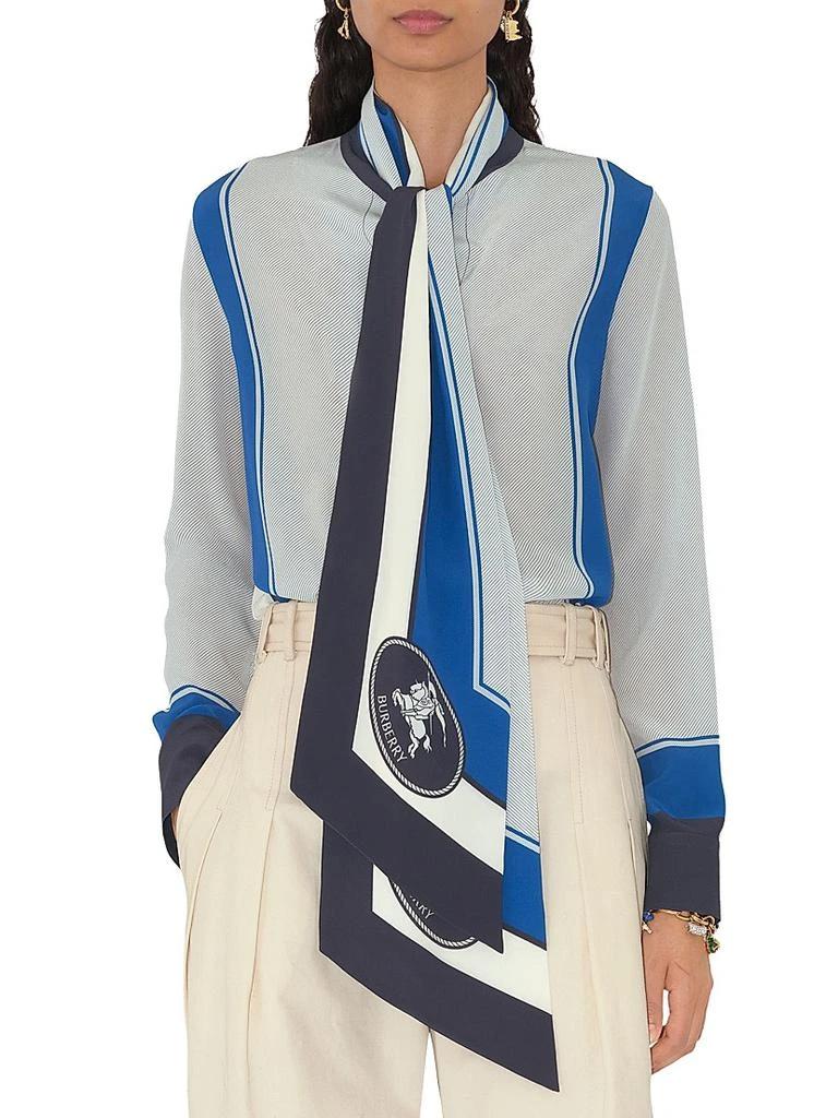 Burberry Rosie Slim-Fit Colorblocked Silk Blouse 3