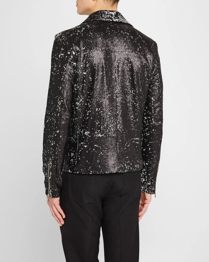 MONFRÈRE Men's Blake Noir Paillette Moto Jacket 3
