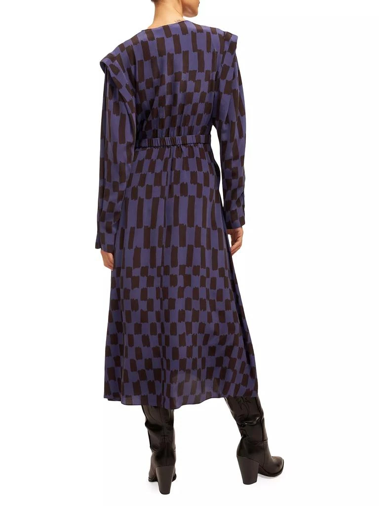 Equipment Rianne Silk Checkered Midi-Dress 6