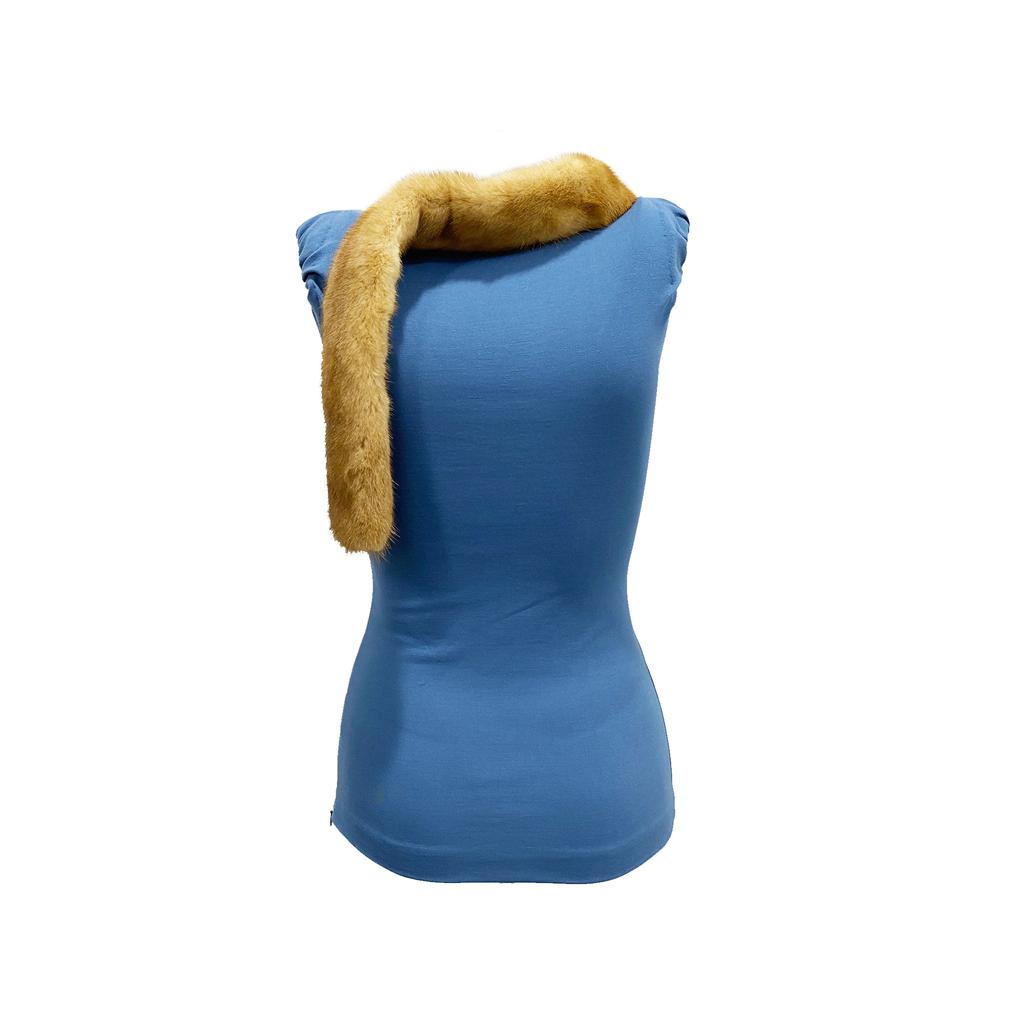 DSQUARED2 Dsquared2 Mink Collar Sleeveless Top