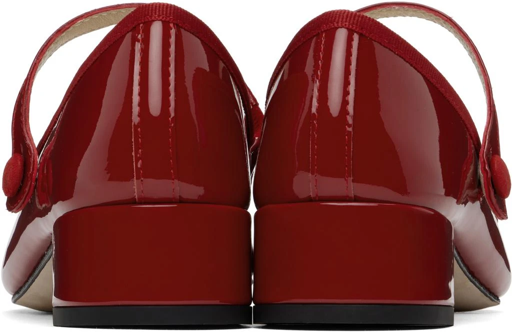 Repetto Red Rose Mary Jane Heels 2