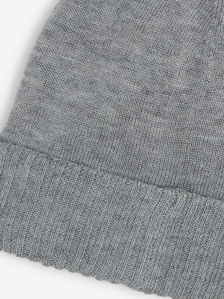Hugo Boss BOSS Boys Logo Badge Beanie Hat in Grey 4
