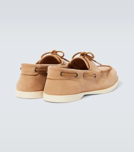 John Lobb Foil leather boat shoes 6