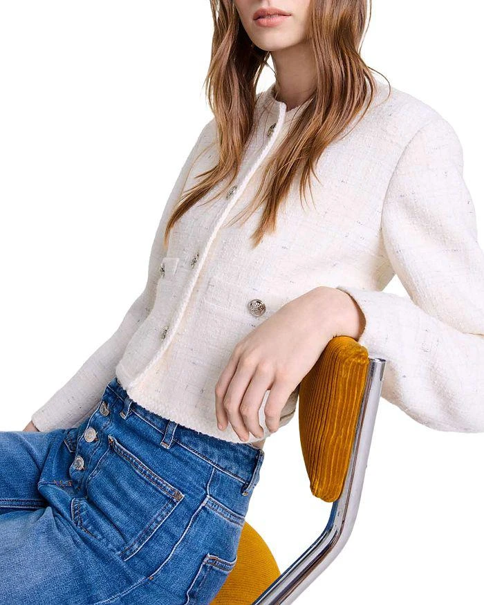 Maje Voyce Braided Tweed Cardigan 5