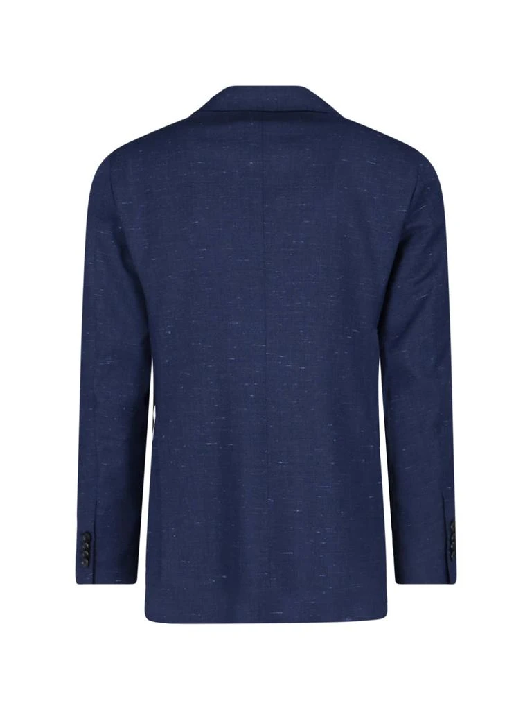 CARUSO Double-Breasted Wool And Silk Blazer, Blue 2