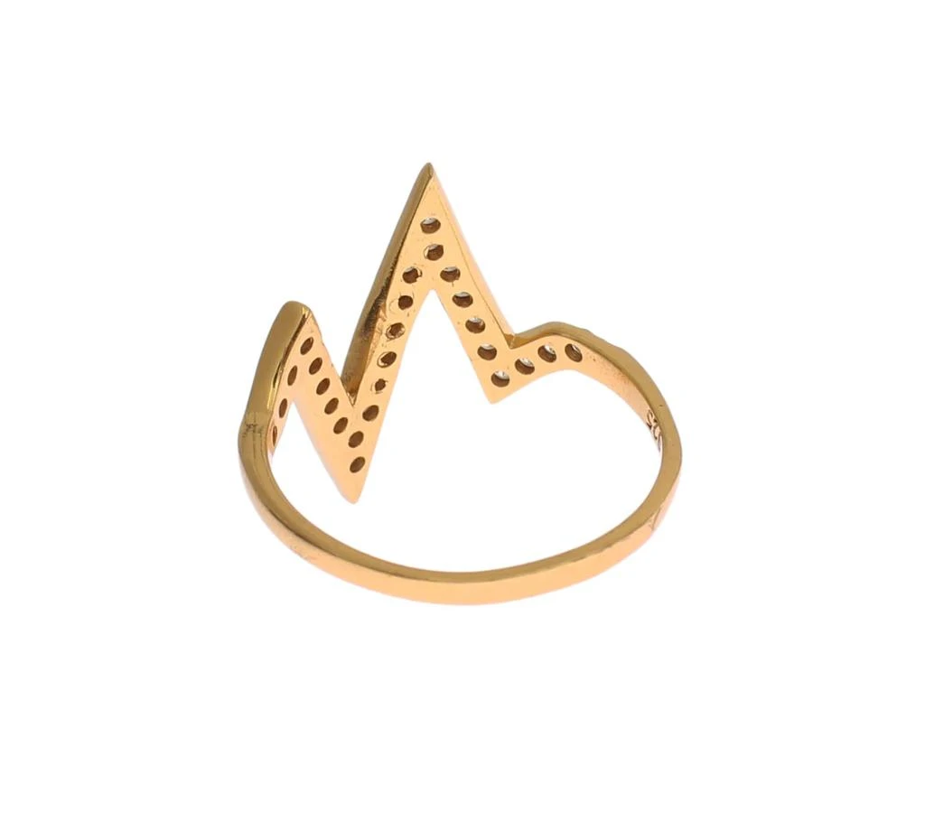 Nialaya Nialaya Gold 925 Silver s Clear CZ 18K Ring 3