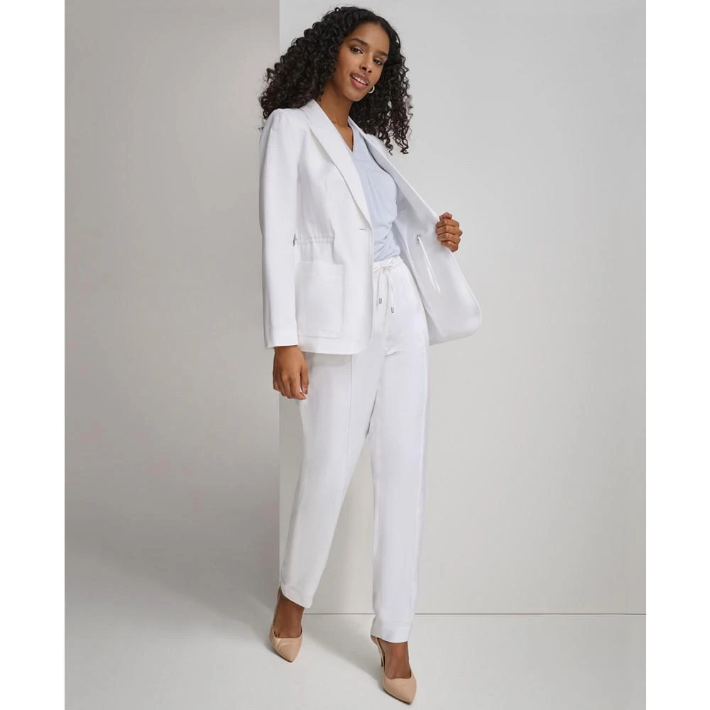 Calvin Klein Women's Peak-Lapel Single-Button Blazer 9