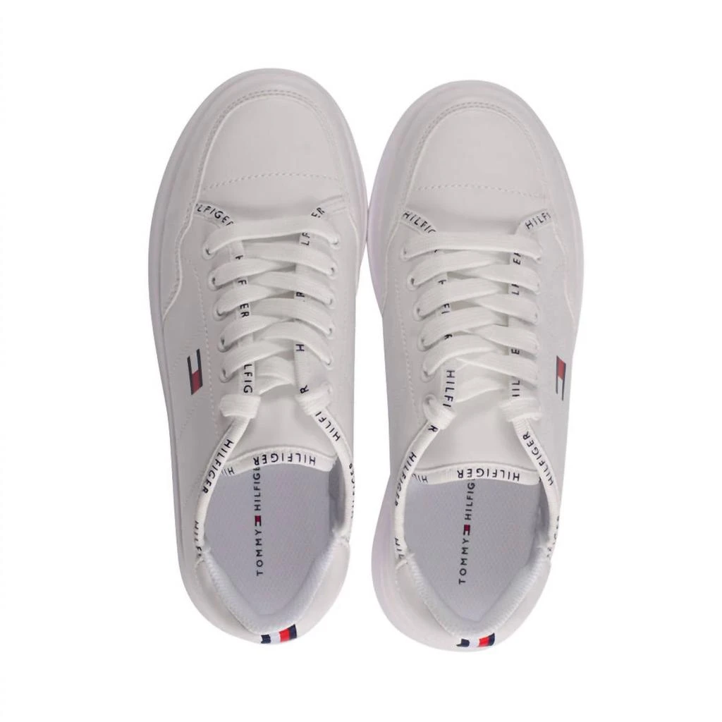 Tommy Hilfiger Women's Grazie Lightweight Lace Up Sneakers In White 3