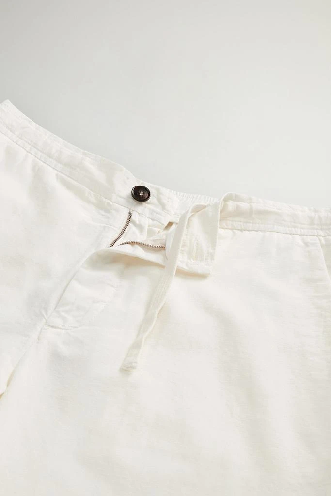 Woolrich Garment-Dyed Cotton- and Linen-Blend Shorts - Men - Blue 5