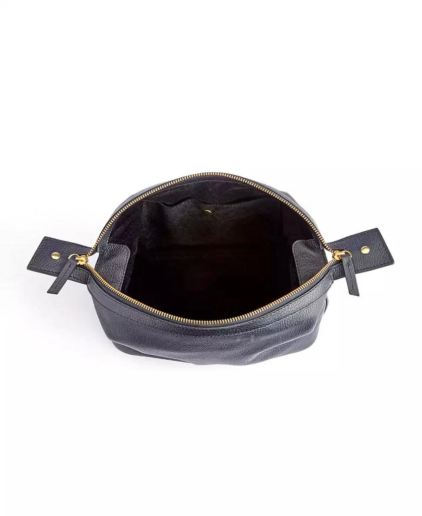 Royce Leather Pebbled Leather Toiletry Bag 2