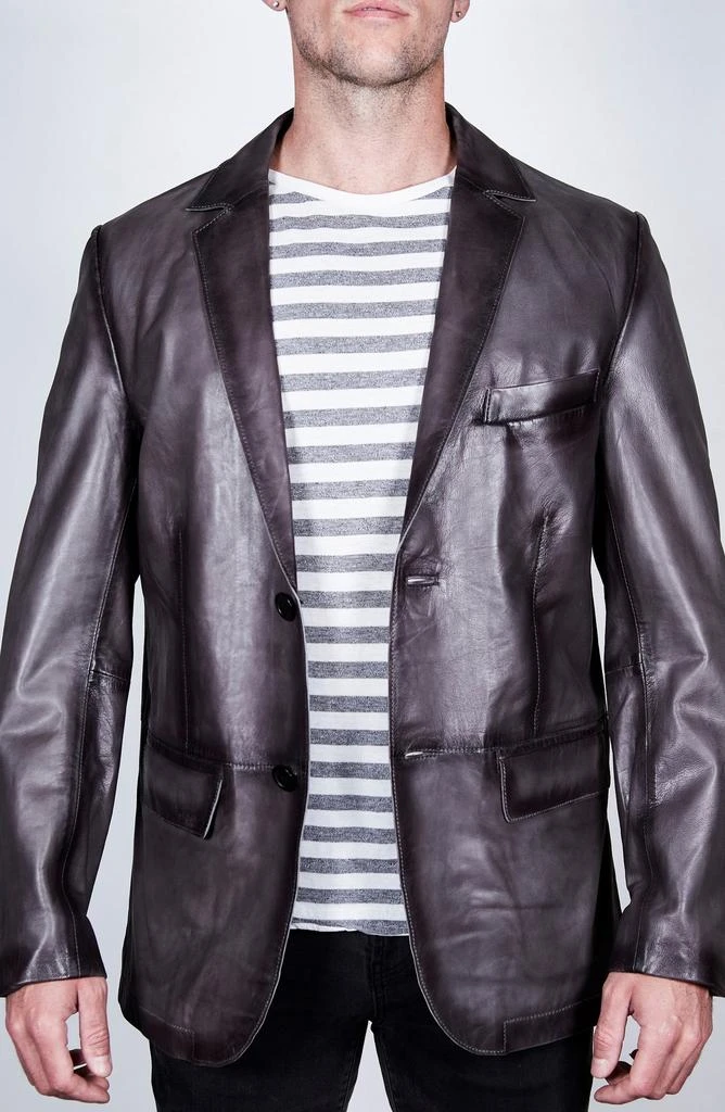 Missani Le Collezioni Vintage Leather Blazer