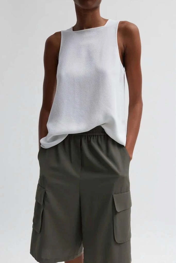 Tibi Tibi - Pebble Sable Cross Back Tank 1