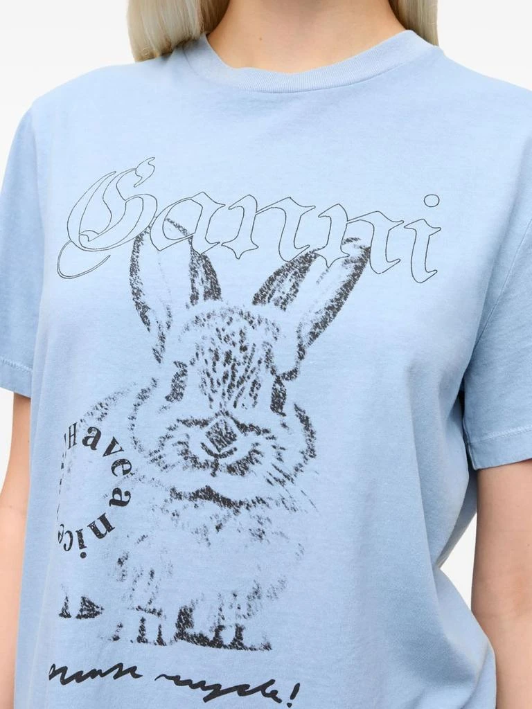 Ganni BUNNY ORGANIC COTTON T-SHIRT 2