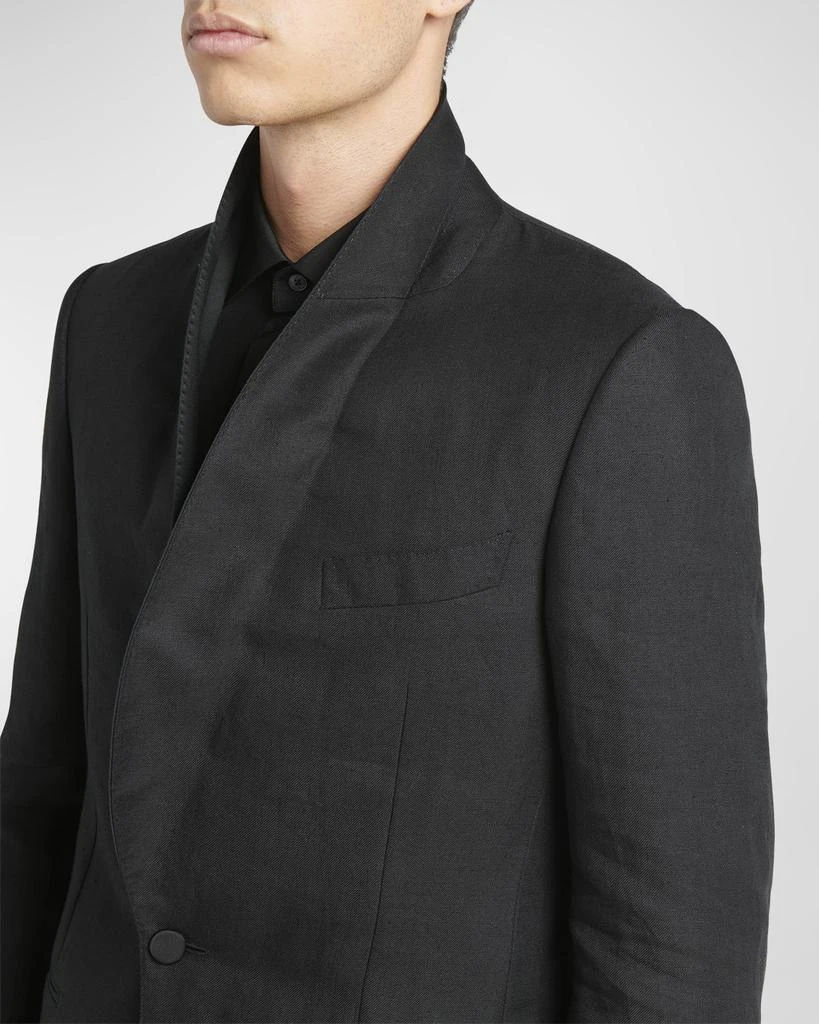 Zegna Men's Shawl-Collar Linen Tuxedo 9